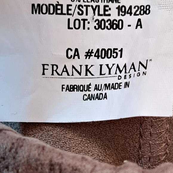 FRANK LYMAN MADE IN CANADA leggings pants Sz 6 ( 27w ) FAUX SUEDE & skin pattern - Picture 9 of 9